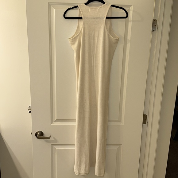 Laude the Label Jersey Knit Tank Dress - Ivory - 100% Silk Noil - Picture 3 of 8